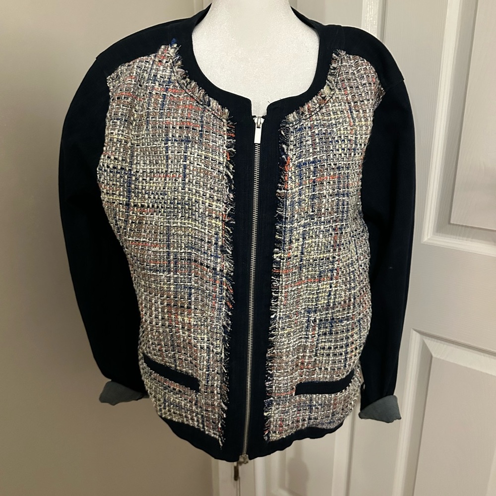 NWT NY & Company Tweed/Denim Jacket size XXL